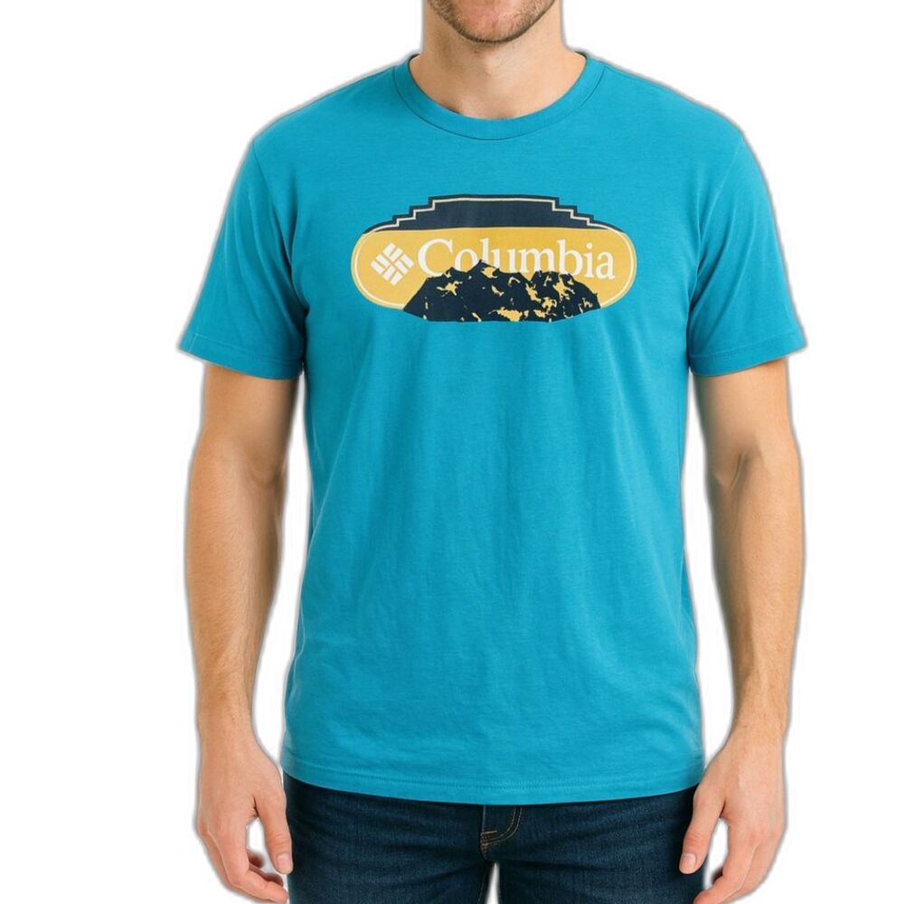 Columbia Men’s Graphic Mountain Logo T-Shirt | Size Medium
